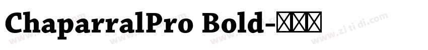 ChaparralPro Bold字体转换